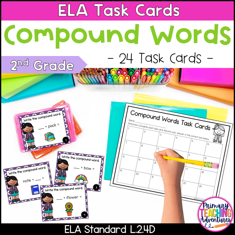 Compound Words Task Cards 2nd Grade
